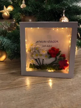 Işıklı Çerçeve Düz Beyaz