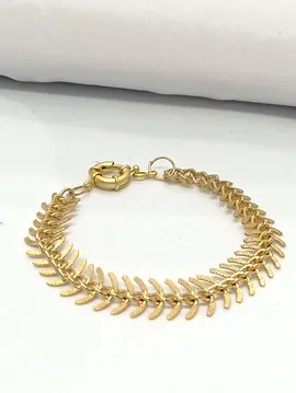 Balık Kılçığı Zincir Bileklik Altın Rengi