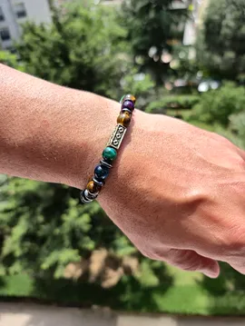 Rainbow Galaxy Kaplan Gözü Bileklik 