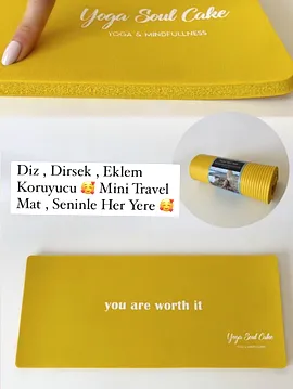 Yoga Pilates İçin Diz Dirsek Kalça Koruyucu  Mat  Sarı