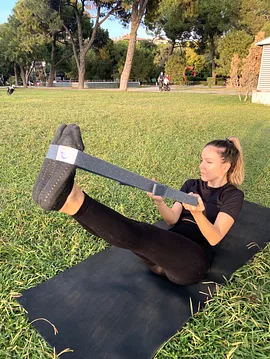 Yoga Kayışı Ve Ayarlanabilir Mat Taşıma Askısı  Organik Koton  Gri