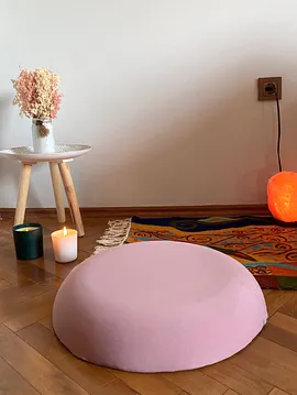 Visko Meditasyon Minderi Oturma Minderi Pembe