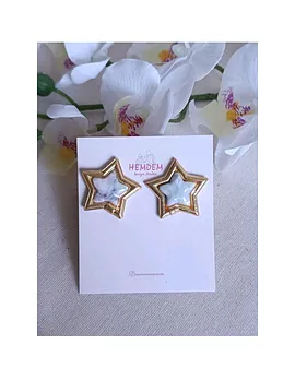 Polimer Kil Kaityn-star Küpe  Çok Renkli