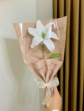 Lilyum Zambak Buketi Beyaz