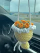 mini-buket-araba-aksesuari-sari