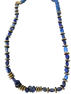 Lapis Lazuli Ve Hematitten Oluşan Kolye Lacivert