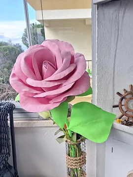 Yapay Büyük Boy Gül Pembe