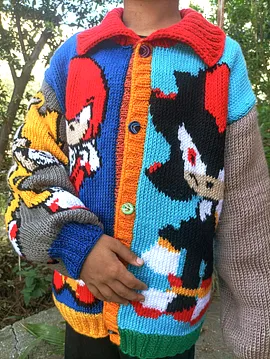 Erkek Sonic Hırkamız  Çok Renkli