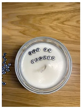 Kişiye Özel Mesajlı Soya Mumu Beyaz