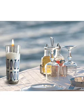 Rakı Kadehinde Soya Mum Beyaz