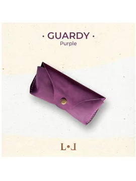 Guardy - El Yapımı Hakiki Deri Gözlük Kılıfı Mor