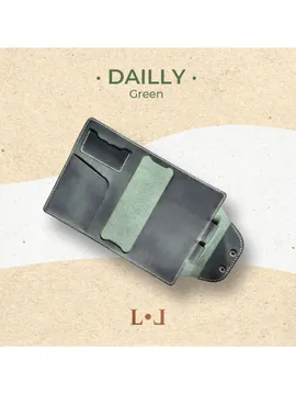 Dailly - El Yapımı Hakiki Deri Ajanda Kılıfı Yeşil