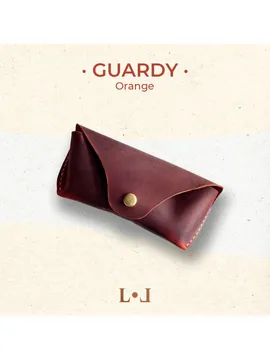 Guardy - El Yapımı Hakiki Deri Gözlük Kılıfı Turuncu