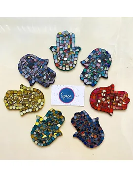 Mini Hamsa Fatma Ana'nın Eli Dekoratif Obje  Çok Renkli