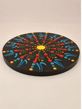 Dot Mandala İkili Bardak Altlığı  Çok Renkli