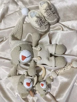 Uykucu Ayıcık Set Bej