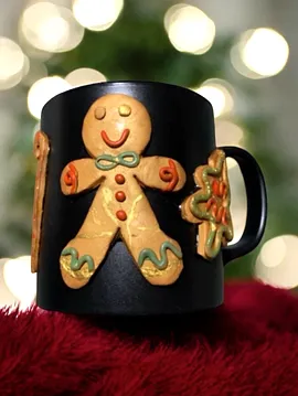  Kurabiye Adam Mug Kupa Siyah