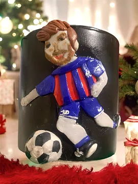 Messi Üç Boyutlu Toplu Ve Figürlü Hediyelik Mug Kupa 