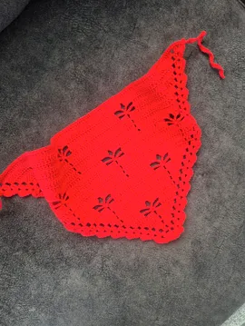 Örgü Bandana  Kırmızı