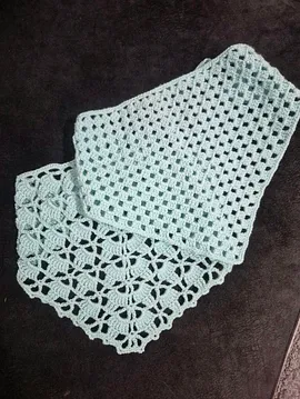 Örgü Bandana Mavi