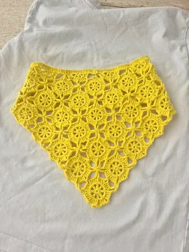 Örgü Bandana Sarı