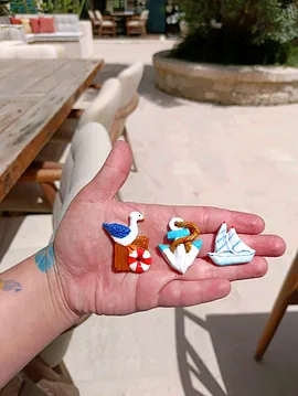 Üçlü Deniz Temalı Magnet Çok Renkli