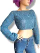 koton-crop-bluz-mavi