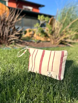 Tevs Dokuma Clutch El Çantası Keten Rengi