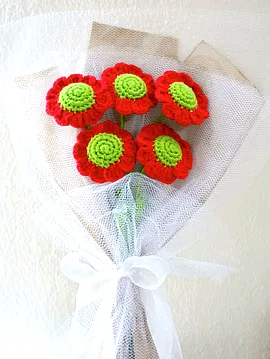 Papatya Buketi Çok Renkli