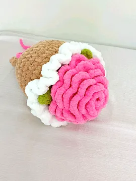 Pembe Gül Buketi Peluş Pembe