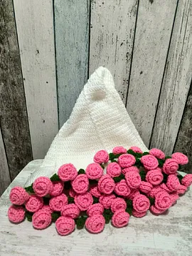 Örgü Buket Şal Battaniye. 80 Cm Renk Ve Çiçek Belirtiniz.