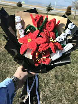 Şönil Kırmızı Zambak Gelincik  Kırmızı