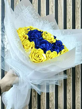 Fenerbahçe Sarı Lacivert Gül Buketi  Lacivert