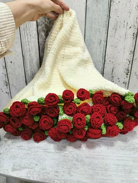 Buket Şal 100 Cm Ölçü Krem Rengi