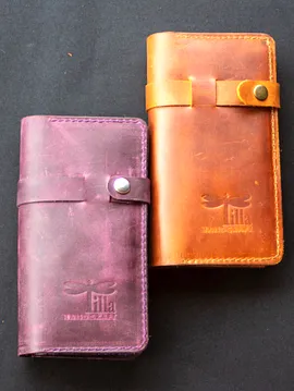 Tilla Unisex Deri Cüzdan Mor