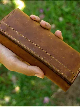 Tilla Deri Unisex Cüzdan Kahverengi