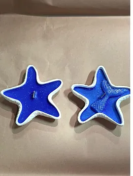 Taş Deniz Yıldızı Soya Wax Mum Okyanus Set Beyaz