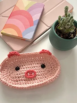 Domuzcuk Figürlü Gözlük Tutucu Pembe