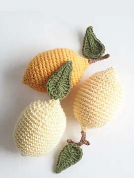 Amigurumi Meyve Limon - Muz Soluk Sarı