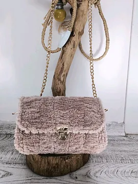 Peluş Çanta  Bej