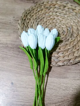 Tekli Örgü Lale Çok Renkli