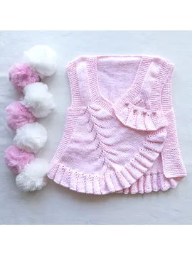 Yelpaze Bebek Yeleği Pembe