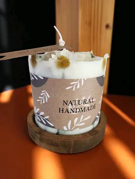 Papatya Zamanı Soya Mum Beyaz