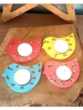 4 Lü Kuş Şeklinde Tealight Mumluk