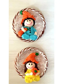 2 Li Balkabağı Çocuklar Duvar Dekoru Çok Renkli
