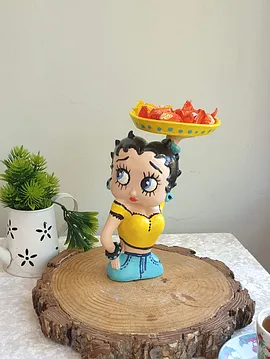Betty Boop Sunumluk Dekor Bilo  Sarı