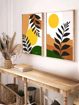 Minimalist Poster Çerçevesiz Çok Renkli