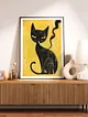siyah-kedi-poster-cercevesiz-cok-renkli
