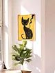 siyah-kedi-poster-cercevesiz-cok-renkli