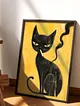 siyah-kedi-poster-cercevesiz-cok-renkli